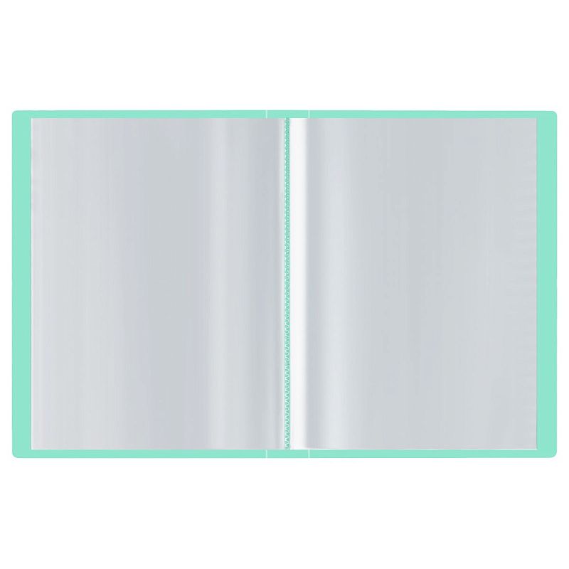 Папка с 60 вкладышами СТАММ А4, 21мм, 500мкм, пластик, пастель, мятная 