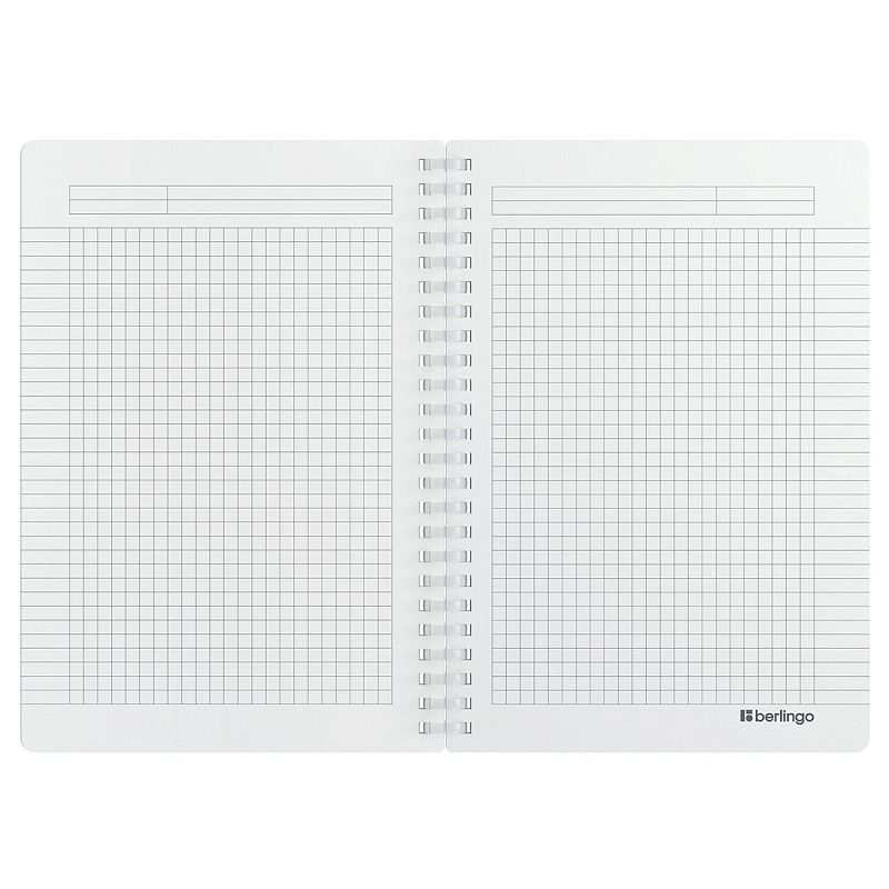 Бизнес-тетрадь A5, 80л., Berlingo "Soft Touch Pro", клетка, на силиконовом гребне, 80г/м2, пластик обложка 600мкм, зеленая, внутр. розовая, софт-тач
