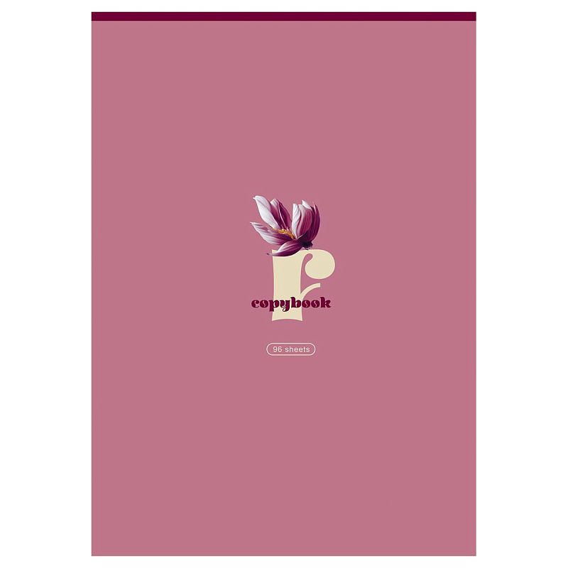 Тетрадь 96л., А4, клетка, на гребне BG "Flower story", глянцевая ламинация