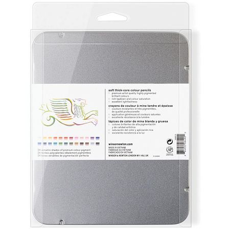 Набор цветных карандашей Winsor&Newton, 24цв., в метал коробке