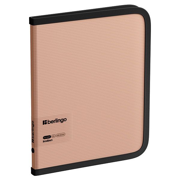 Папка на молнии Berlingo "Instinct" А5+, 600мкм, фламинго