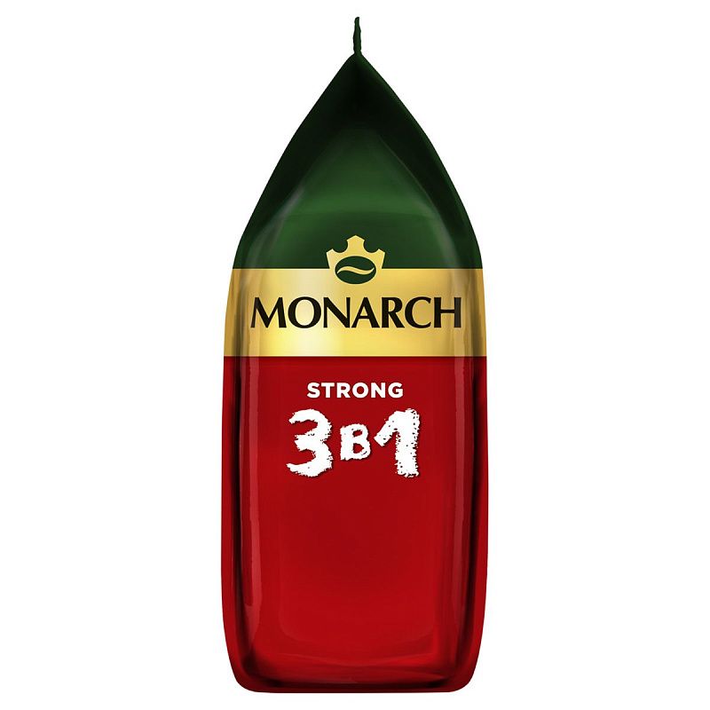 Кофе растворимый Monarch "Strong", 3в1, порошкообразный, порционный, 50 пакетиков*13,5г, пакет