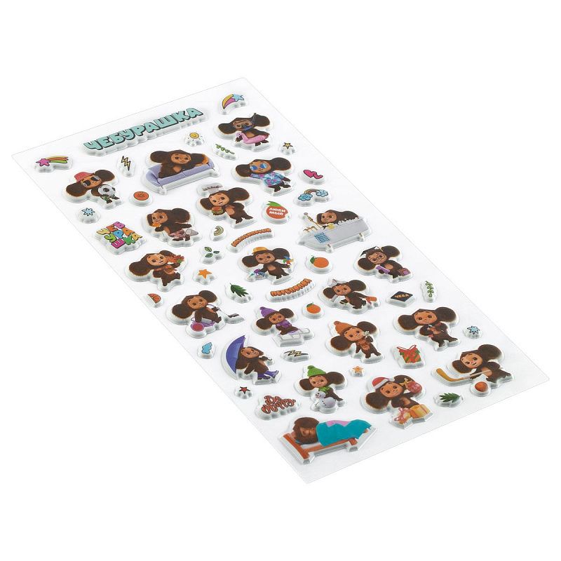 Наклейки объемные Мульти-Пульти "Чебанаклейки",  22*10см, пакет европодвес