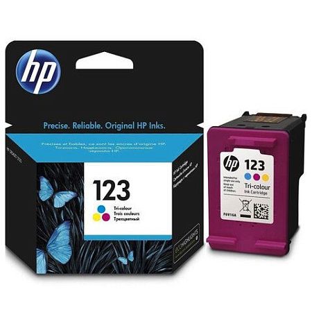 Картридж струйный HP (F6V16AE) Deskjet 2130, №123, цветной, оригинальный, ресурс 100 стр. 