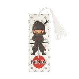 Закладка для книг 3D с линейкой, 150*55мм, ArtSpace "Ninja", декоративный шнурок