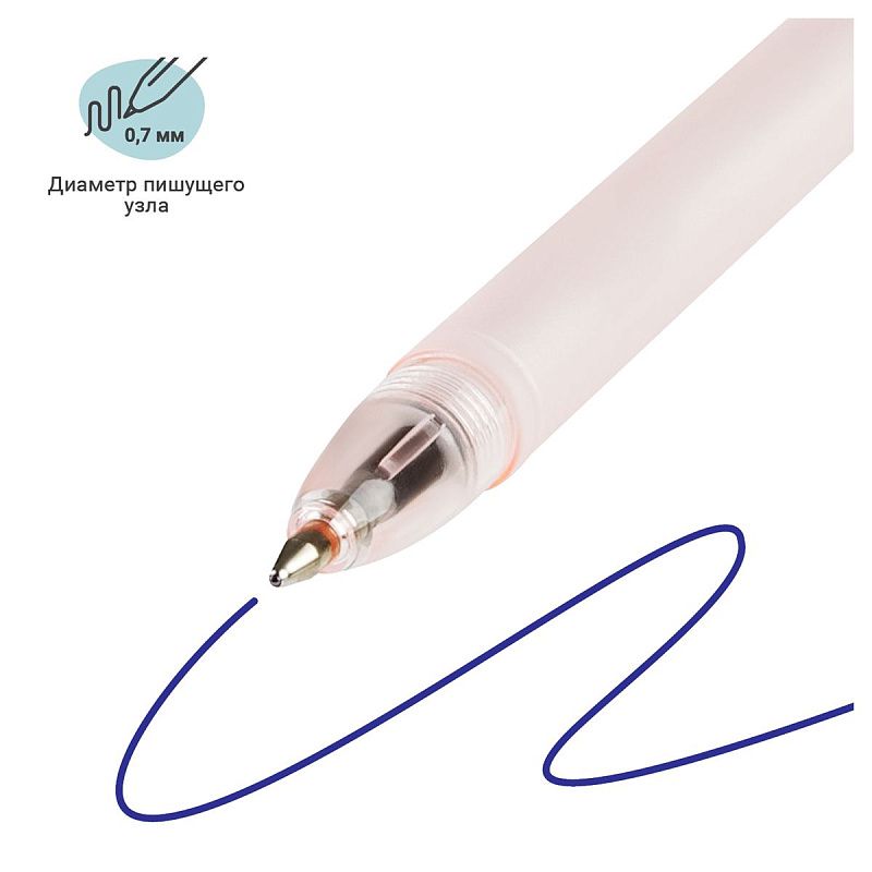 Ручка шариковая MESHU "Small Princess Cake", синяя, 0,7мм, корпус ассорти, с топпером 