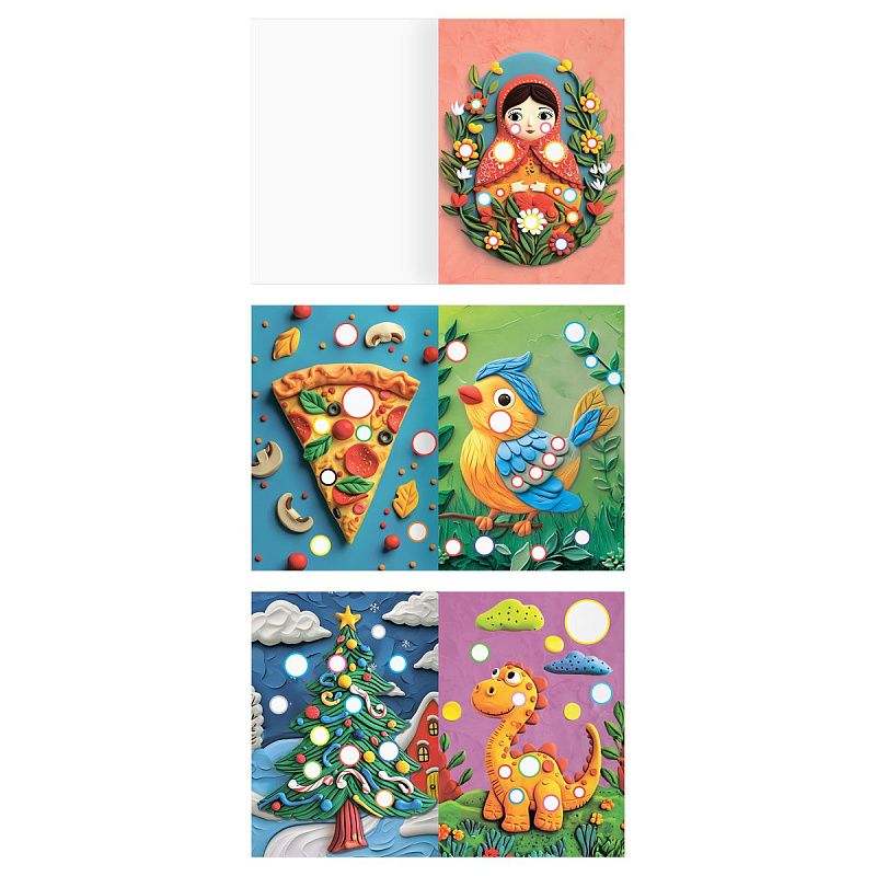 УЦЕНКА - Раскраска пластилином А5, 8 стр., ТРИ СОВЫ "Выпуск №1" (осн 370532)