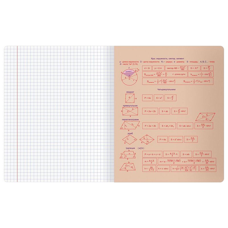 Тетрадь предметная 48л. BG "Информационное поле" - Геометрия, soft-touch ламинация, выб. лак