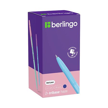 Ручка шариковая Berlingo "Tribase haze" синяя, 0,7мм 