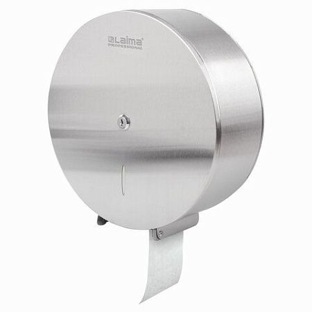 Диспенсер для туалетной бумаги LAIMA PROFESSIONAL INOX, (Система T1) БОЛЬШОЙ, нержавеющая сталь, матовый, 605700 