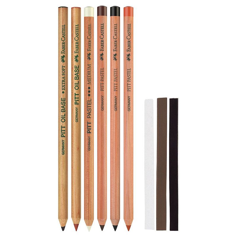 УЦЕНКА - Набор художественных изделий Faber-Castell "Pitt Monochrome", 9 предметов, блистер (осн 285946)