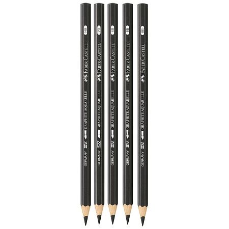 Набор карандашей ч/г акварельных Faber-Castell "Graphite Aquarelle", 5шт., HB-8B, заточ., метал. короб