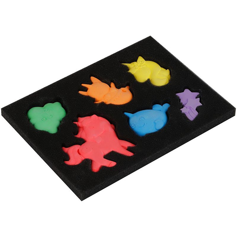 Мелки фигурные для асфальта Мульти-Пульти,, цветные, 6шт., 6цв., картонная упаковка с окном 