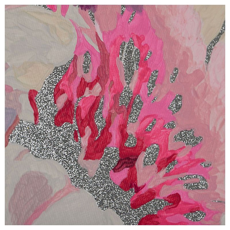 Картина по номерам на холсте с глиттером ТРИ СОВЫ "Серебро на цветке", 30*40, с акриловыми красками и кистями