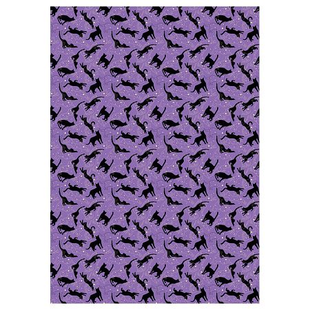 Упаковочная бумага глянц. 70*100см, MESHU "Grace cats", 80 г/м2, ассорти, 4 дизайна