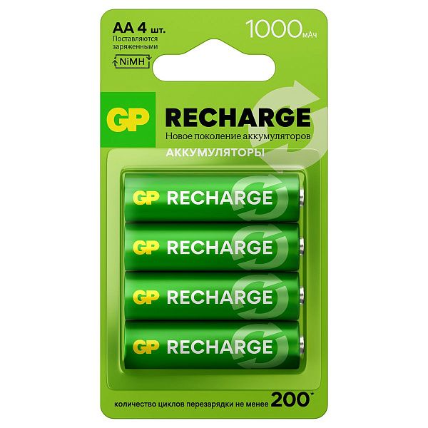 Аккумулятор GP AA (HR06) 1000mAh 4BL