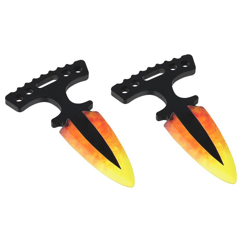 Нож деревянный ТРИ СОВЫ Тычковый, серия легендарный, "Расплавленный", пакет с европодвесом 