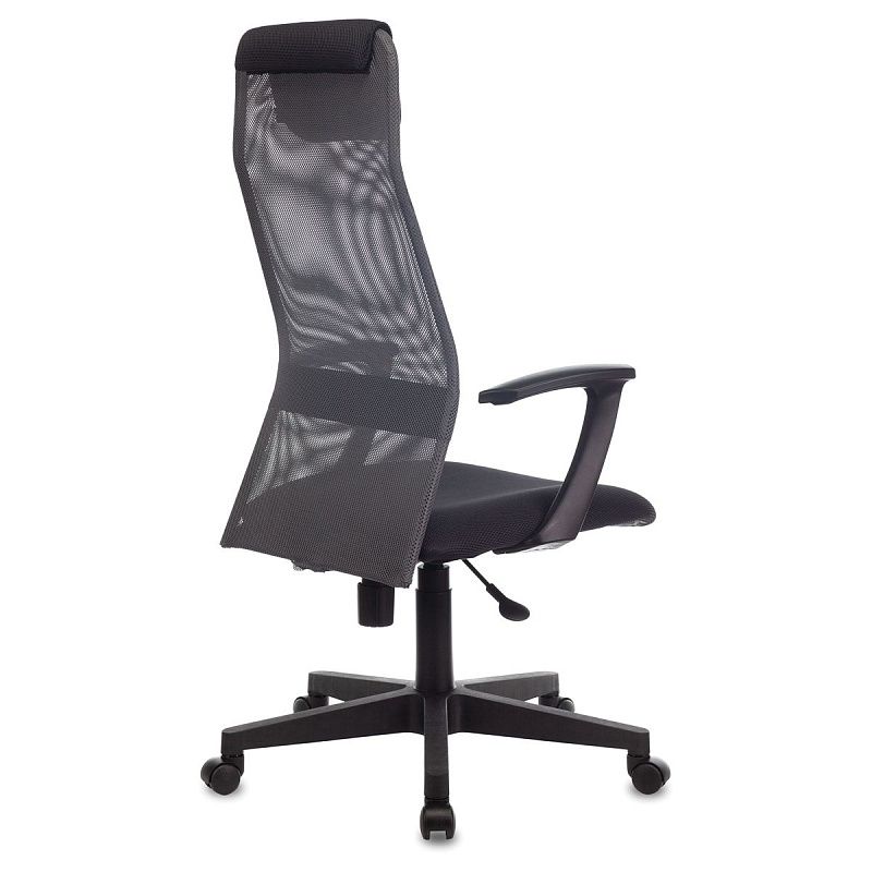 Кресло руководителя Helmi HL-E81, ткань TW/сетка серая, PL, механизм качания ПВМ