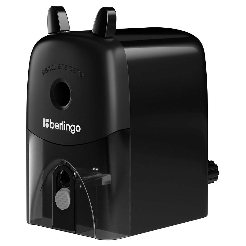 Точилка механическая Berlingo, 2в1, цвета металлик в асс., пласт. корпус, инд. упаковка 