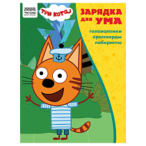 Книжка-задание А4 ТРИ СОВЫ "Зарядка для ума. Три кота ", 12стр.