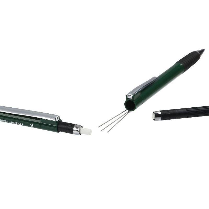 Карандаш механический Faber-Castell "Grip 1345" 0,5мм, B, грип, с ласт., автоподача грифеля, зеленый 