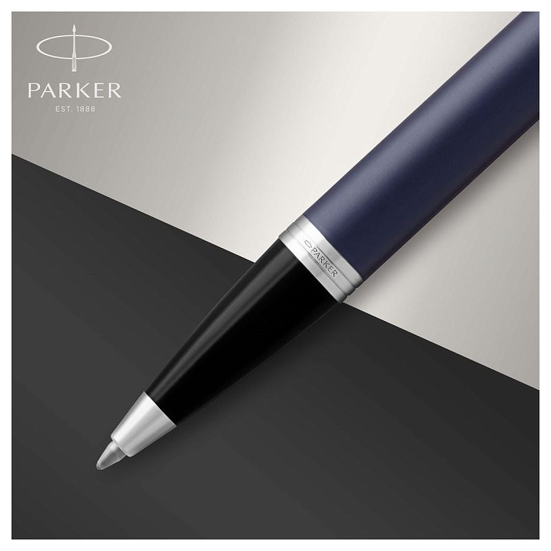 Ручка шариковая Parker "IM Matte Blue CT" синяя, 1,0мм, кнопочн., подарочная упаковка 