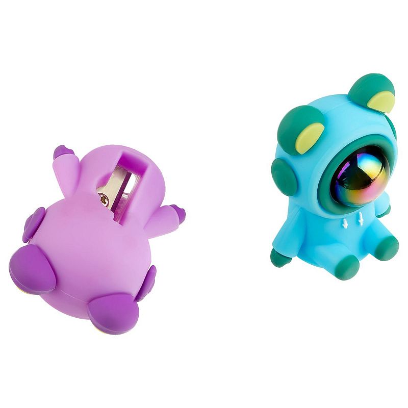 Точилка пластиковая MESHU "Cute Bear", 1 отверстие, ассорти 