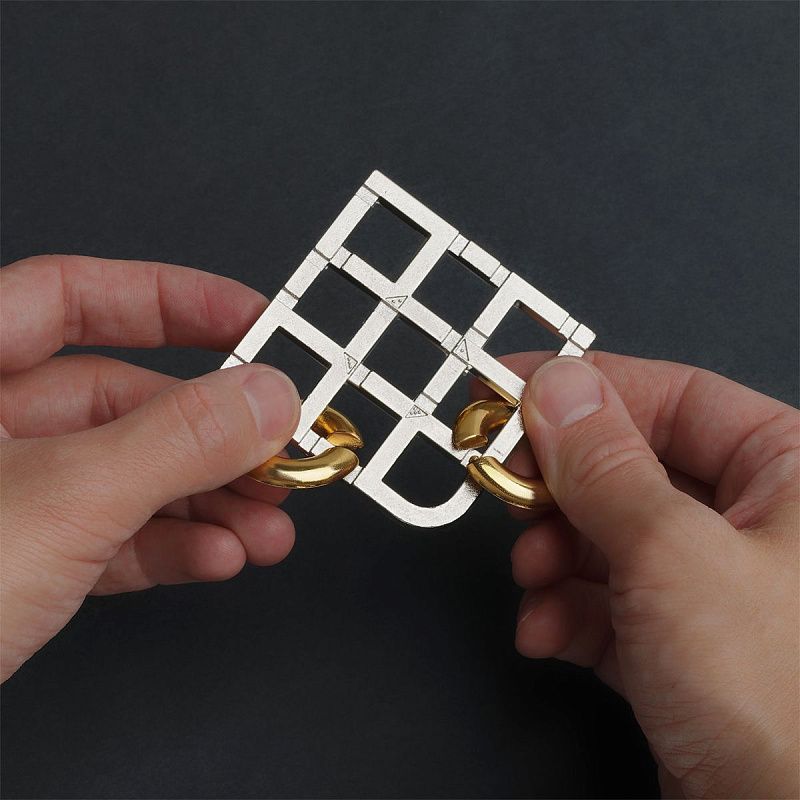 Головоломка металлическая большая ТРИ СОВЫ "Лабиринт", 3 уровень сложности 