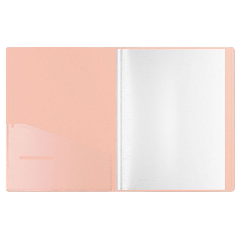 Папка с 20 вкладышами Berlingo "Soft Touch Pro", 17мм, 700мкм, с внутр. карманом, зеленая, внутр. розовая, софт-тач 