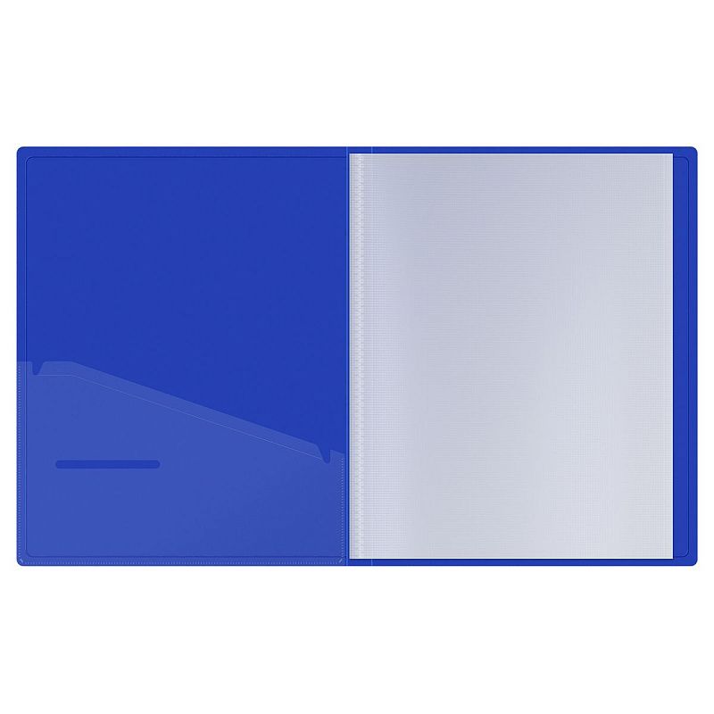 Папка с 40 вкладышами Berlingo "Soft Touch" А4, 25мм, 700мкм, синяя, с внутр. карманом 