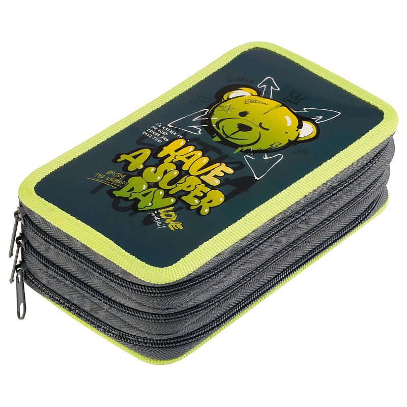 Пенал 3 отделения, 190*110 ArtSpace "Super", ламинированный картон 