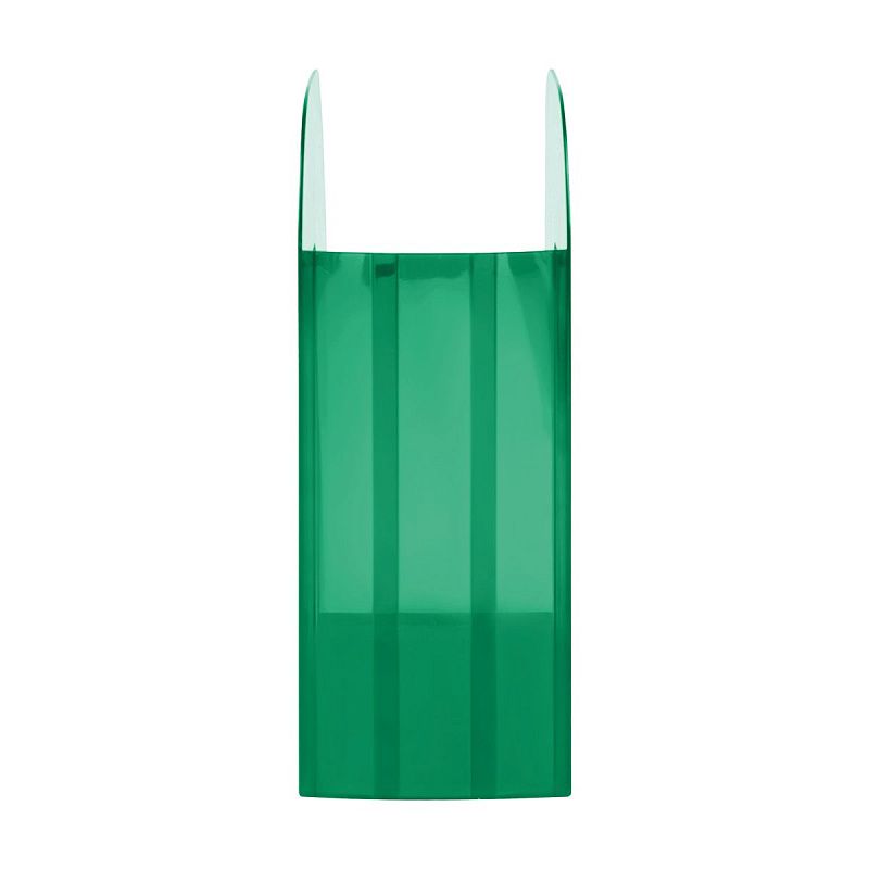 Лоток для бумаг вертикальный СТАММ "Фаворит", тонированный зеленый, ширина 90мм