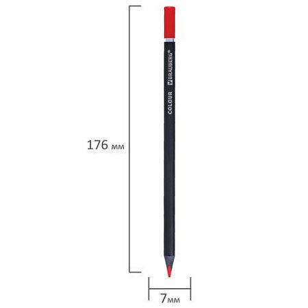 Карандаши цветные чёрное дерево BRAUBERG BLACK WOOD, 100 цветов, мягкий грифель 3 мм, 182045