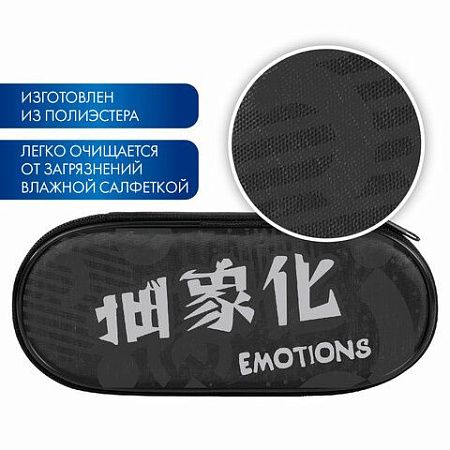 Пенал-футляр BRAUBERG, 1 отделение, органайзер, полиэстер, 22x9x5 см, "Emotions", 271588 