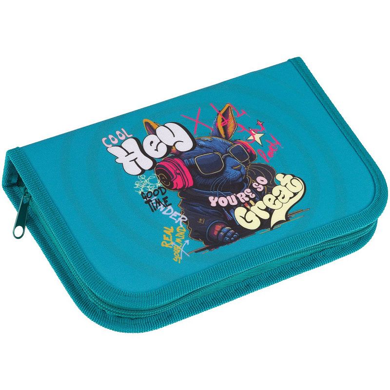 Пенал 1 отделение, 200*130 ArtSpace "Hey Great", две откидные секции, ткань 