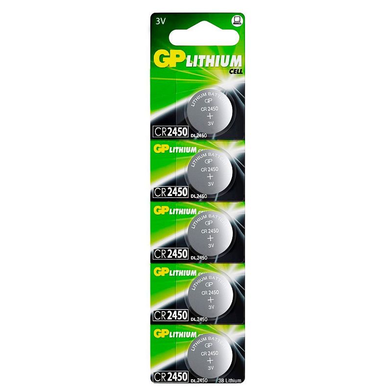 Батарейка GP CR2450 (DL2450) литиевая BC5