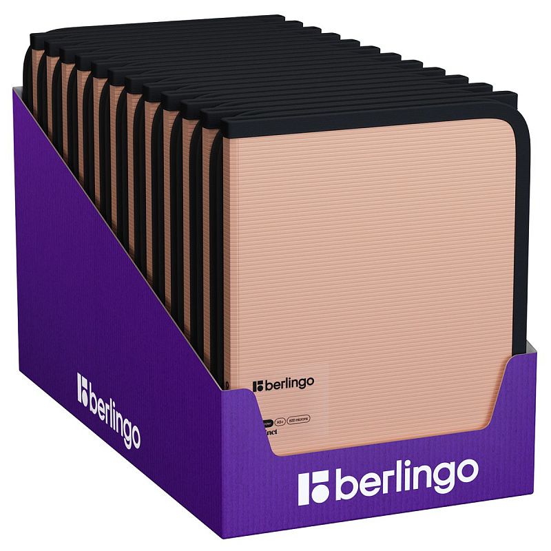 Папка на молнии Berlingo "Instinct" А5+, 600мкм, фламинго 
