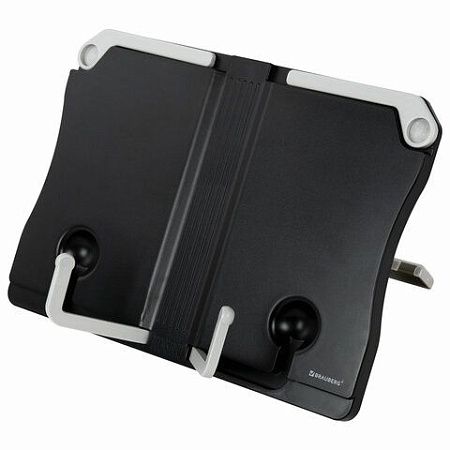 Подставка для книг и учебников BRAUBERG Black, регулируемый угол наклона, прочный ABS-пластик, 238062 