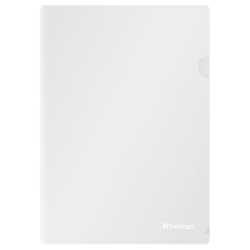 Папка-уголок Berlingo "Soft Touch", А4, 200мкм, софт-тач, прозрачная