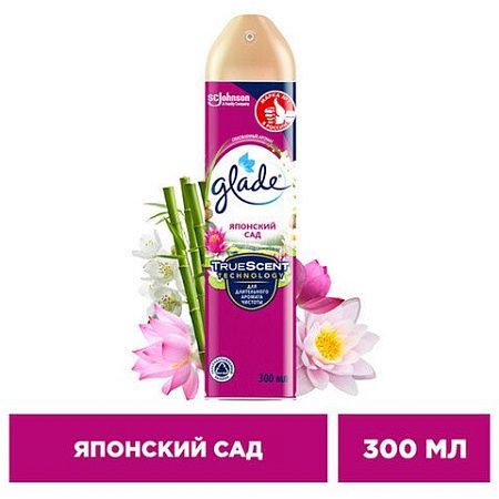 Освежитель воздуха аэрозольный 300 мл, GLADE "Японский сад" 