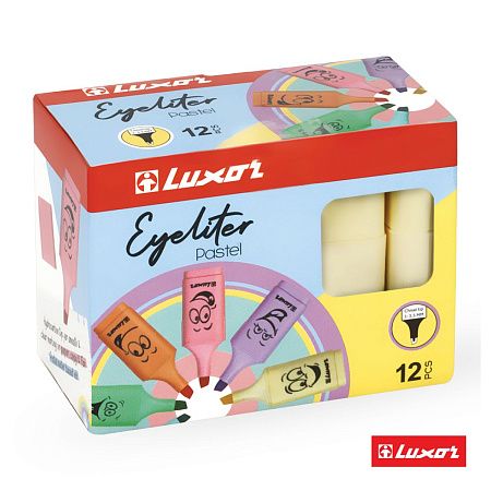 Текстовыделители Luxor "Eyeliter Pastel" пастельный желтый, 1-4,5мм 