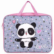 Папка на молнии с ручками BRAUBERG А4, 1 отделение, полиэстер, 80 мм, "Funny panda", 271127 Папка на молнии с ручками BRAUBERG А4, 1 отделение, полиэстер, 80 мм, "Funny panda", 271127