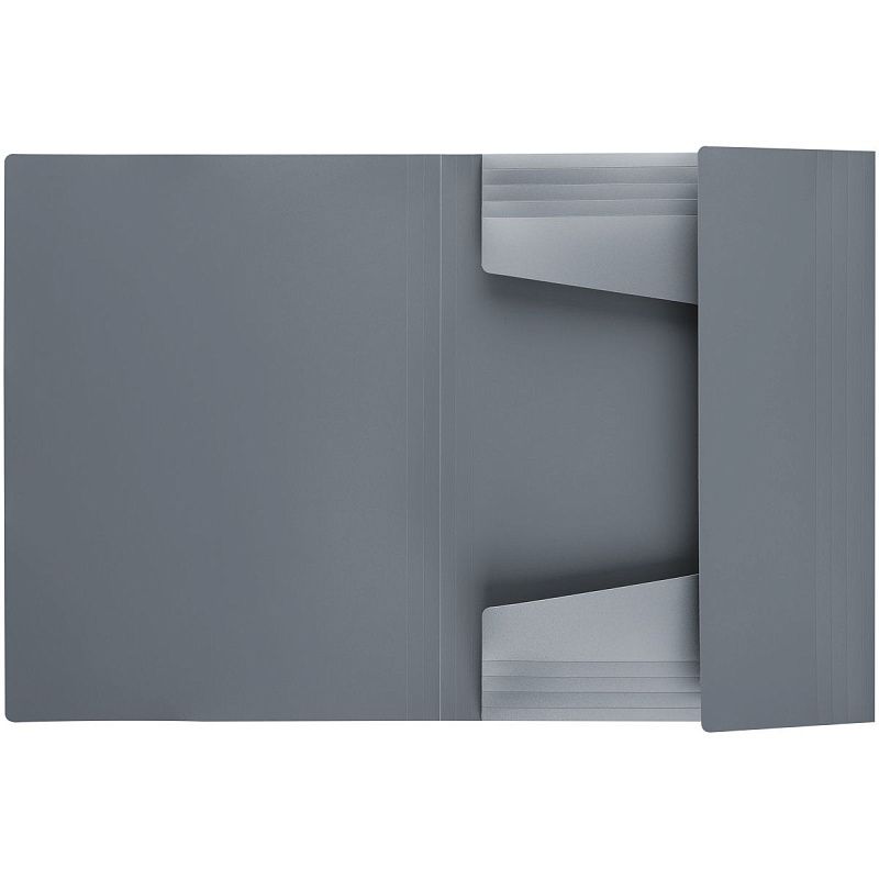 Папка на резинке СТАММ А4, 500мкм, пластик, серая 