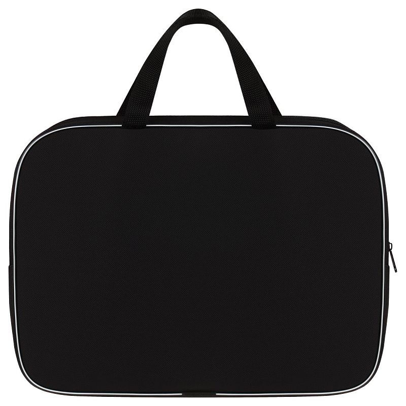 Папка с ручками Премиум А4 ArtSpace "Черная", полиэстер, на молнии, 70мм 