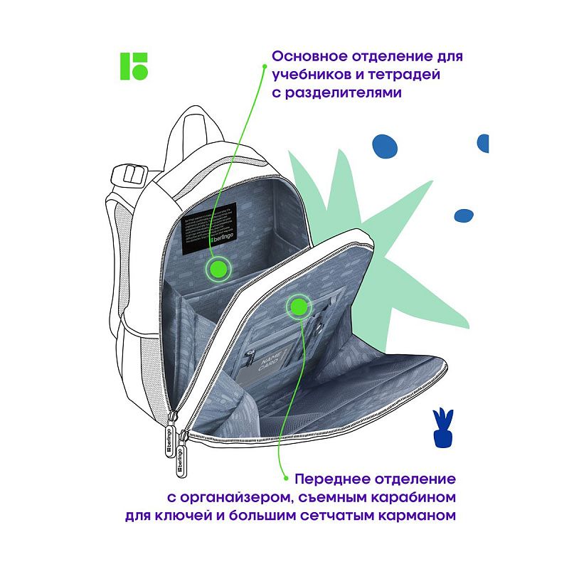Ранец Berlingo Expert Box "Iron drone" 38*29*16см, 2 отделения, анатомическая спинка, пенал и мешок для обуви в комплекте 