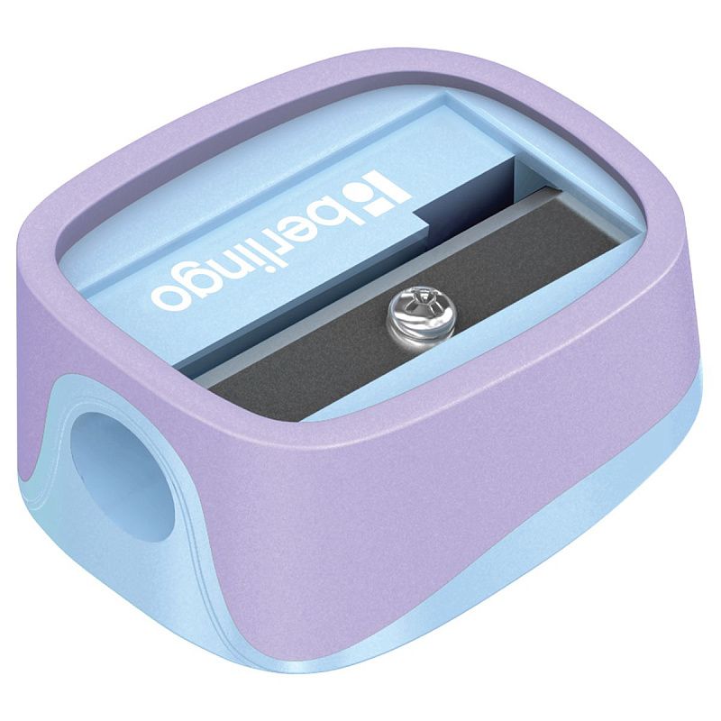 Точилка пластиковая Berlingo "Haze" 1 отверстие, ассорти, туба 