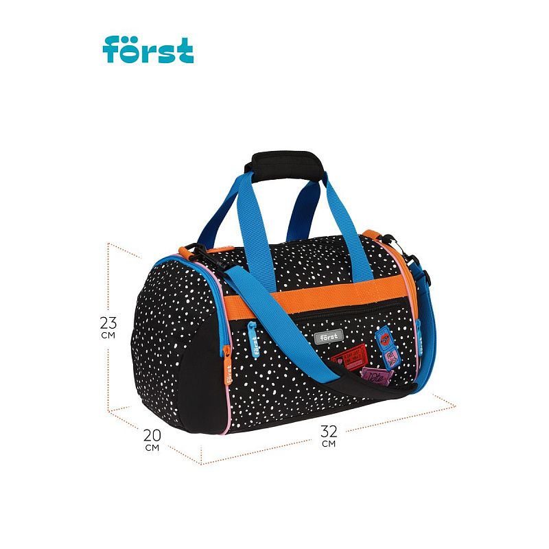 УЦЕНКА - Сумка Först "Dots style" 23*32*20см, 1 отделение, 3 кармана (осн 351791) 