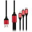 Кабель Smartbuy 3в1 универсальный, Micro-USB/Lightning/Type C, 1,2м, черный