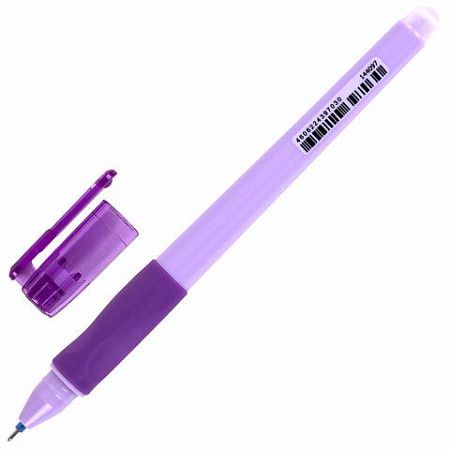 Ручка стираемая гелевая с эргономичным грипом BRAUBERG KIDS "RESTART COLOR", СИНЯЯ, игольчатый пишущий узел 0,5 мм, линия 0,35 мм, 144097 