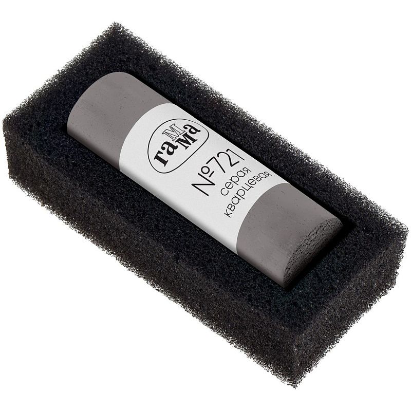 Пастель художественная Гамма, серая кварцевая №721, штучная, картон. упаковка